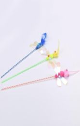 1 PC Colorful Sounding Dragonfly Feather Tickle Cat Rod Popular Cat Teaser Interactive Training Toys Pet Supplies15417287