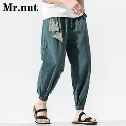 Men's Pants Pure Cotton Wide Leg Baggy Men Trousers Unisex Summer Jogger Fashion Harajuku Slacks Running Gym Casual Harem