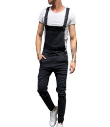 Men US Size Jeans Jumpsuit Fashion Plus size Men039s Ripped Jeans Jumpsuits Vintage Distressed Denim Bib Overalls Playsuit 20196250573