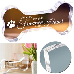 Dog Carrier Gifts Pet Memorial Plaque Acrylic Decor Sympathy Transparent