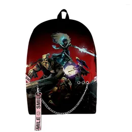 Backpack Ravenswatch 2024 Game Zipper Rucksack Casual Style Harajuku Schoolbag Unique Travel Bag