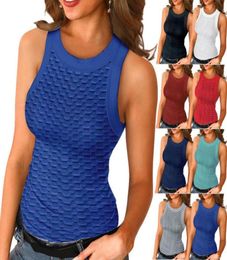 Women039s TShirt Fitting Women Jumper Sleeveless Tank Oneck Solid Tops Woman Pullover Female Sexy Fashion Tight Cloth Undersh2281833