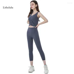 Women's Pants Quick Dry Cropped Workout Women Leggings Yoga High Waist Fitness Sports Pencil Tights Gym Joggings Running