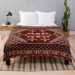 Blankets Authentic Moroccan Carpet Throw Blanket Floral