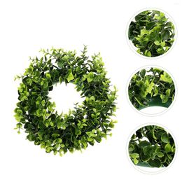 Decorative Flowers Spring Decorations Home Eucalyptus Wreath Hanging Green Leaves Simulation Plastic Party Layout Prop Leaf Garland Baby