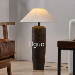 Floor Lamps Hongcui Modern Lamp Japan Style LED Creative Zen Devise Ceramic Table Light For Home Living Room Bedroom Decor