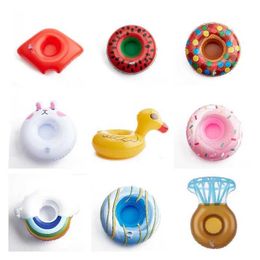Sand Play Water Fun Diamond Ring Floating Cup Holder Swimming Pool Ring Water Toy Party Boat Baby Swimming Pool Toy Inflatable Beverage Rack Q240517