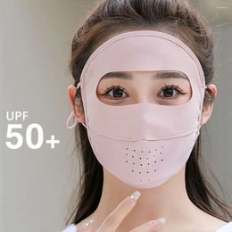 Scarves UV Sun Protection Silk Face Mask Adjustable Breathable Men Women Hunting Running Sports