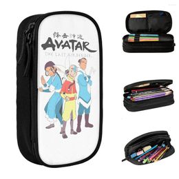 Avatar The Last Airbender Group Title Poster Pen Box Double Layer Large-capacity Office Supplies Pencilcase Birthday Gift