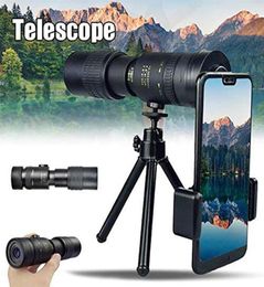 4K 10300X40mm Super Telepo Zoom Monocular Telescope Portable for Beach Travel Supports Smartphone To Take Pictures Z T200821293M4766763