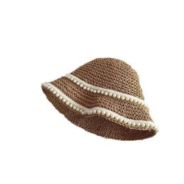 Double Layer Straw Sun Hat Foldable Packable Wide Brim Summer Beach Hat Crochet Bucket Hat 22601