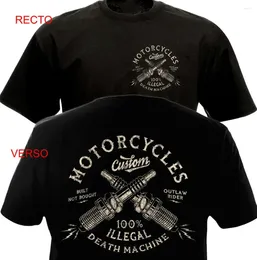 Men's T Shirts Vintage Custom Motorcycles Chopper Bobber Motorcyclist T-Shirt Cotton O-Neck Short Sleeve Casual Mens Size S-3XL
