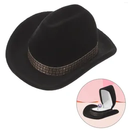 Jewellery Pouches Cowboy Hat Box Storage Earring Organiser Hats Holder Boxes Case Necklace