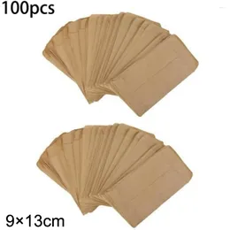 Gift Wrap Durable Practical Brand Paper Bags Envelopes 100pcs Bag Coin Easy Write Favors Kraft Mini Packets