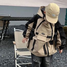Jackets Children Clothing Kids Jacket 2024 Spring Autumn Fashionable Boys Waterproof Windproof Outdoor Handsome Cool Coat Trench
