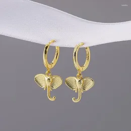 Hoop Earrings ANENJERY Elephant For Women Female Simple Cute Ethnic Style Jewellery Gifts