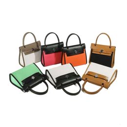 10A women handbag luxury brands miniherbag designer bag canvas tote bags fashion shoulder crossbody Bag leather splicing purse girls handbags