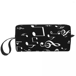 Cosmetic Bags Music Notes Makeup Bag Organizer Storage Dopp Kit Toiletry For Women Beauty Travel Pencil Case