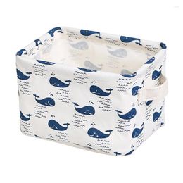 Storage Bags Cotton Linen Desktop Basket Rectangular Food Recycler Laundry Bathroom Bag Organizador De Brinquedos Bed 60A14