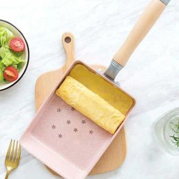 Pans Japanese Omelette Non-stick Tamagoyaki Egg Pan With Handle Rectangle Frying Pancake Pot Kitchenware For Restaurant