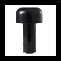 Table Lamps Mushroom Touch Lamp Bedroom Bar Desktop Decorative Atmosphere Rechargeable USB Night Light Black