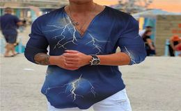 Plus Size Tee Top Mens Clothing T Shirts Printed Tops Long Sleeve Sports Fashion Wear Summer Clothes Tees7950021