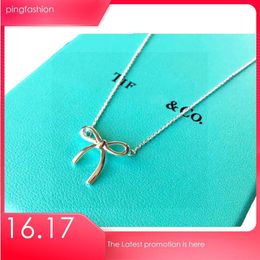 jewelry bead ping Pendant Necklaces Womens Designer Jewelry Fashion Street Classic Ladies Bowknot Necklace Holiday Gifts {category}