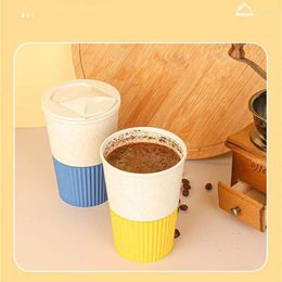 Water Bottles Commercial Cup 380ml Modern Minimalist Large Capacity Household Portable Drinkware Ins Accompanting Wheat Straw High-value