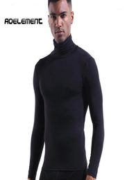 Elastic Cotton Mens Thermal Underwear Winter Turtleneck Tops Male Clothes T shirt XXXL Big size Man Long Sleeve Undershirt Men11768754
