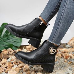 Boots Shoes Female 2024 Belt Buckle Women's Fashion Metal Decoration Modern Women Side Zipp Ankle