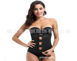 Women Latex Rubber Waist Trainer Body Shaper Hook Zipper Bustiers Waist Cincher Tops Slimming Shapewear Girdle XS6XL2686435