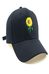 Unisex Sun Flower Baseball Cap Embroidery Dad Hat Cotton Adjustable Outdoor Casual Cap Hip Hop Hat Snapback Sun Hat9629810