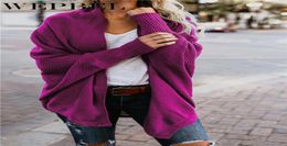 Women039s Knits Tees WEPBEL Wrap Cardigan Sweater Womens Kimono Batwing Cable Knitted Slouchy Oversized2086840