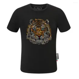 Men's T Shirts Drill Tshirt PP Men Street Fashion Punk T-shirts Brand Design Pullover For Mens
