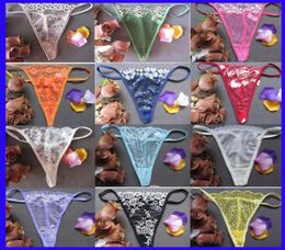 Seksi dantel iç çamaşırı G String thongs külot t sırt iç çamaşırı kadın bayan çok renkli çiçek peen bikini külot ucuz 1902309741986