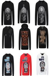 2022 Men039s Hoodies PP Skull Sweatshirts Sweater for Men Drilled Philipp Fashionable Europe and America Streetwear Skinny Hand3248072