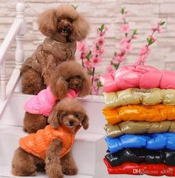 Pet Leisure Down Cotton Clothes Pratical Dog Apparel Vest Supplies Winter Keep Warm Multi Sizes Practical Easy Carry 27hx7 cc8662200