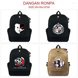 Backpack Danganronpa Mono Kuma Bear Canvas Laptop Bag School BookBag Shoulder Travel Cosplay With Earphone Hole Durable