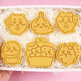 Baking Moulds 3D Cartoon Cookie Mould Anime Japanese Kawaii Animal Biscuit Cutters Stamps Fondant Moulds Chestnut Tools