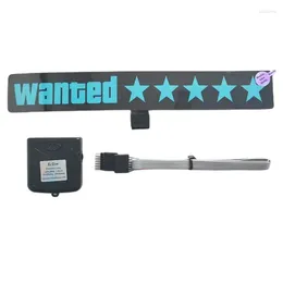 Window Stickers Windshield Electric Wanted Car LED Sign Light Up For JDM Glow Panel Accessories - Blue