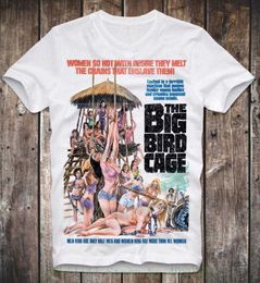 Herren T-Shirts Shirt Die große Vogelkäfig-Ausbeutung B Film Porno Vintage Pam Grier Sexy Print T-Shirt Men Summermen P5PC