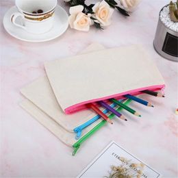 Storage Bags 6 Pcs Blank DIY Craft Bag Canvas Pen Case Makeup - Pencil Cotton Cosmetic Travel