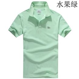 2024 men's brand polo shirt, high-end t-shirt, men's letter embroidery logo, short sleeved summer business lapel, solid color cotton quick drying and breathable top