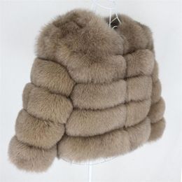 OFTBUY Winter Jacket Women Real Fur Coat Natural Big Fluffy Fox Fur Outerwear Streetwear Thick Warm Three Quarter Sleeve 2012123412252