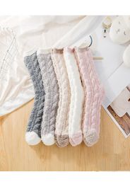 New Winter Women Warm Socks Coral Floor Towel Cotton Ladies Socks Warmer Sleeping Floor Towel Sock5186833