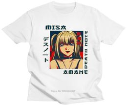 Retro Death Note Misa Amane T Shirt For Men Short Sleeved Japan Anime Manga Tshirt Pure Summer Tshirt Fans Tee Tops Gift4964756