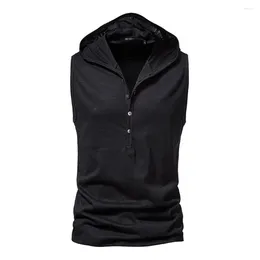 Men's Tank Tops Top T Shirt Soft Solid Color Stylish Vest Casual Tee Comfortable Fashion Hooded Long Lasting Brand