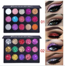 CmaaDu 15 Colors Glitter Eye Shadow Diamond Sequins Shiny Eyeshadow Palette Branded Shining Eyes Makeup Palettes DHL 9164300