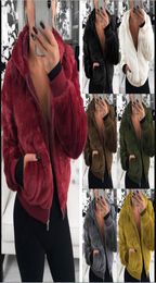 S to XXXXXL 6 Color S5XL Long Sleeve Womens Teddy Bear Coat Jacket Winter Warm Hooded Fur Fluffy Outwear Overcoat2248266