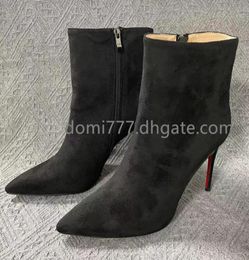 Premium Fashion Women039s Suede Highheeled Boots for Women Black High Heels EU 35452257396